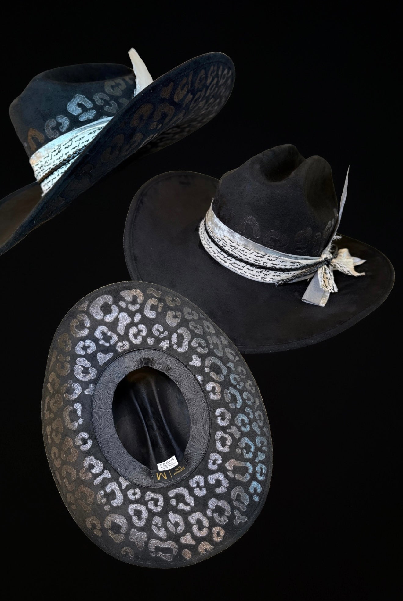 Leopard Print MEDIUM Cowgirl Burned Hat