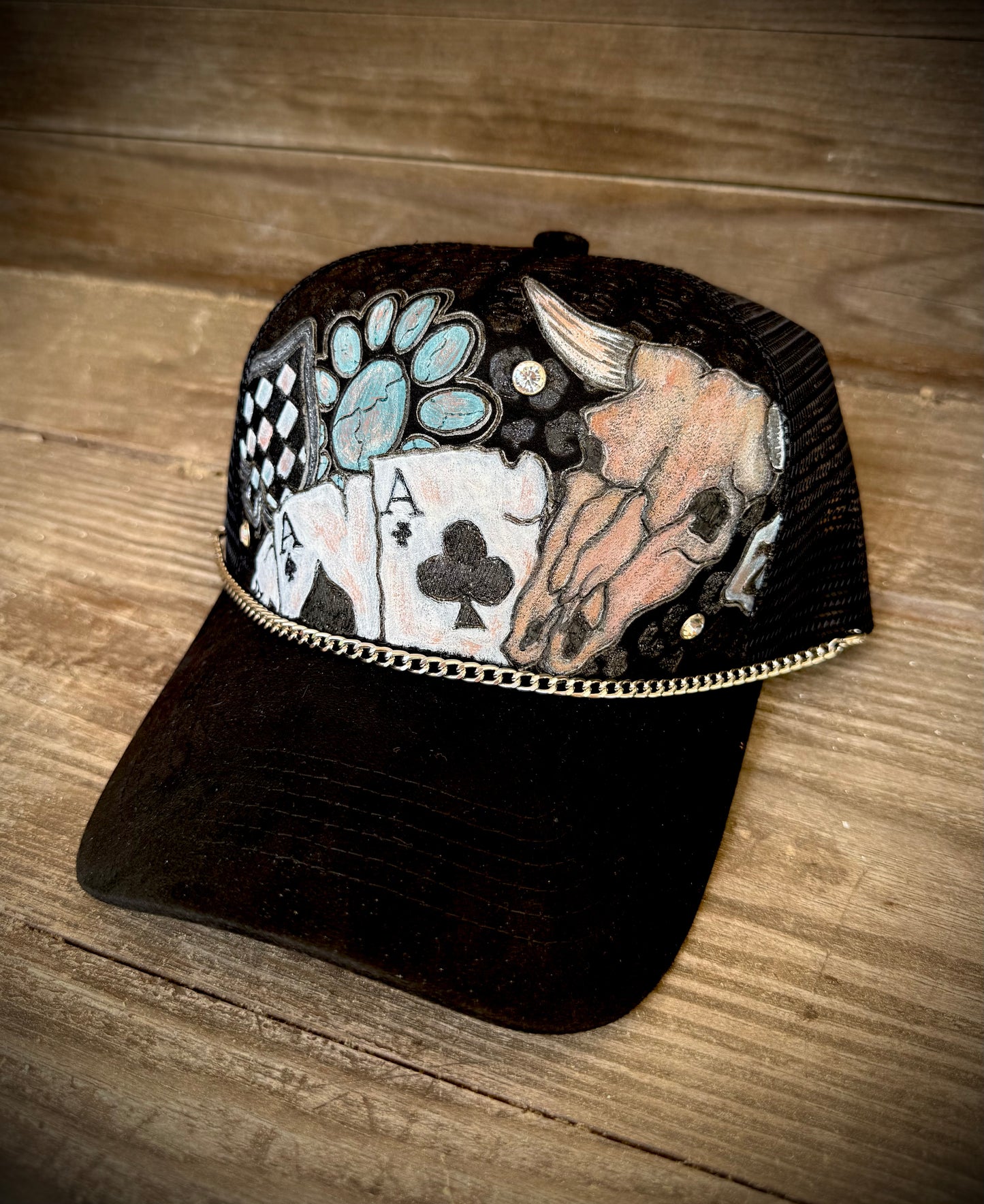 Western Collage Burned Hat