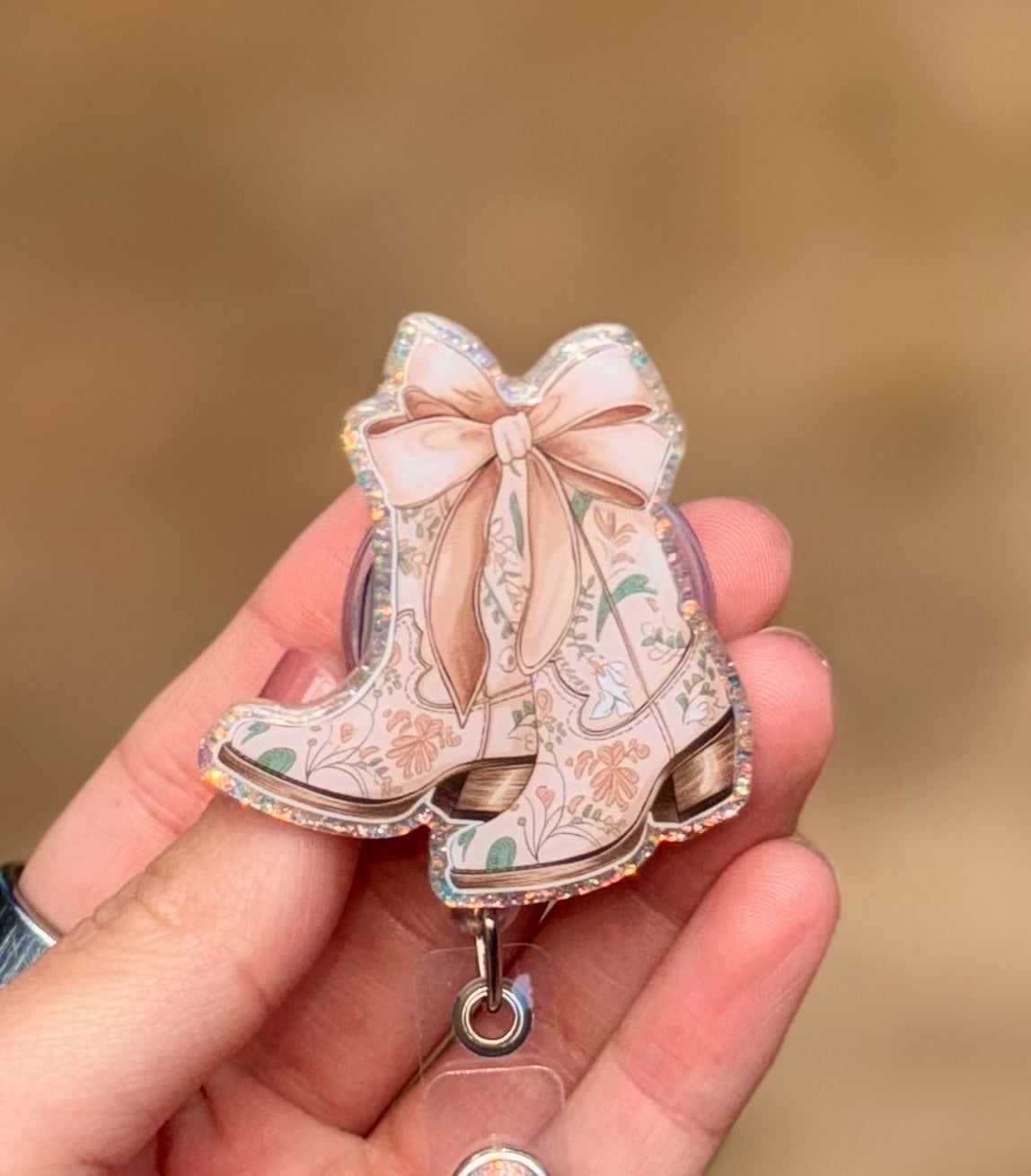 Boots Glitter Badge Reel