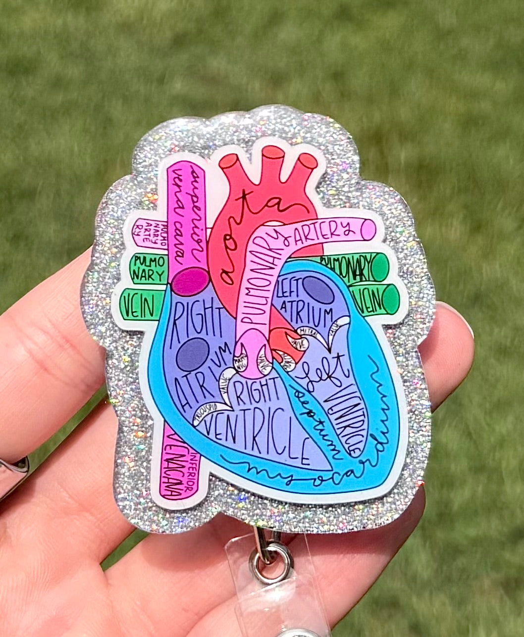 Anatomical Heart (2.5 inch) Retractable Badge Reel