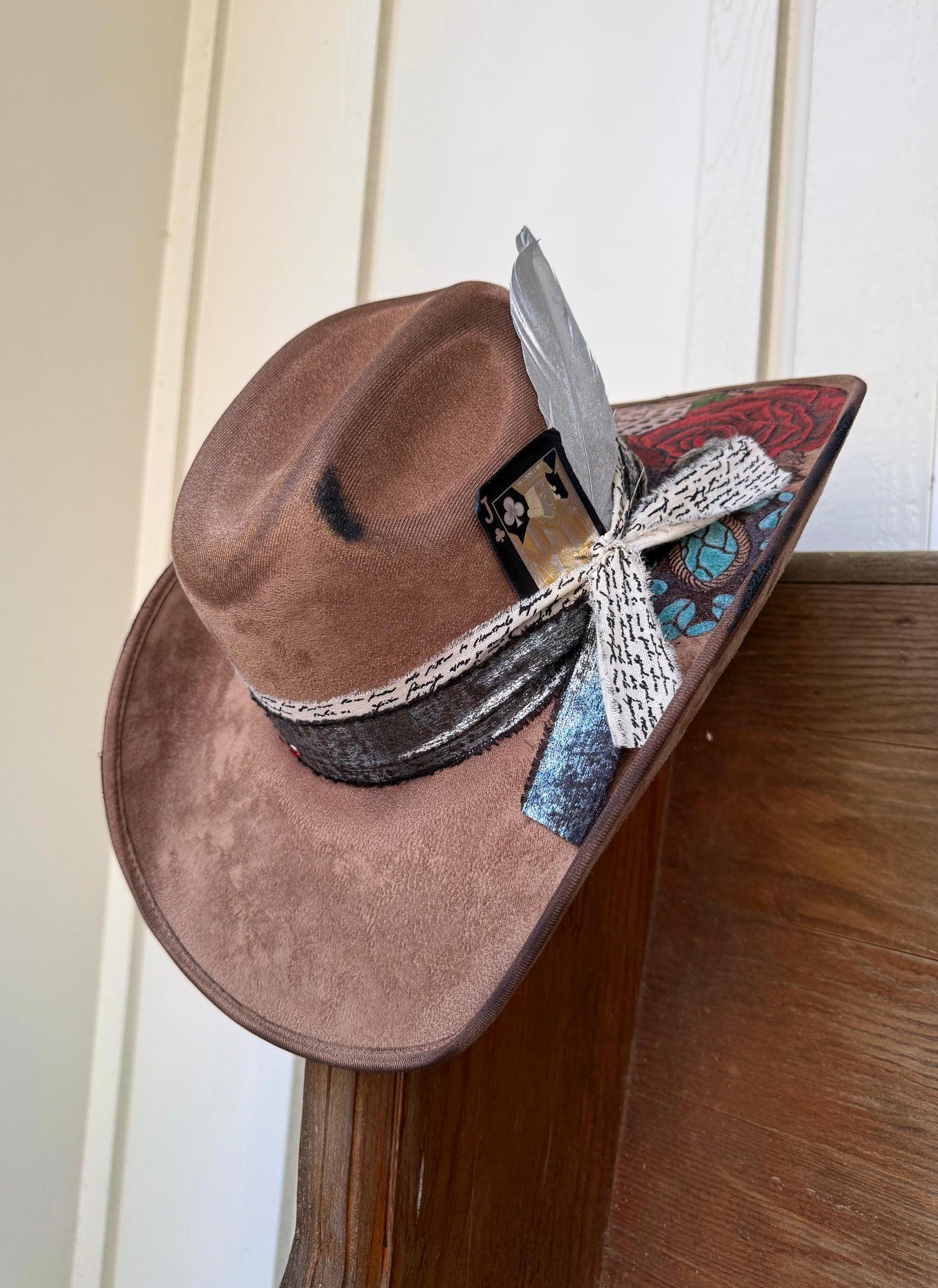 Lucky Rose MEDIUM Burned Hat