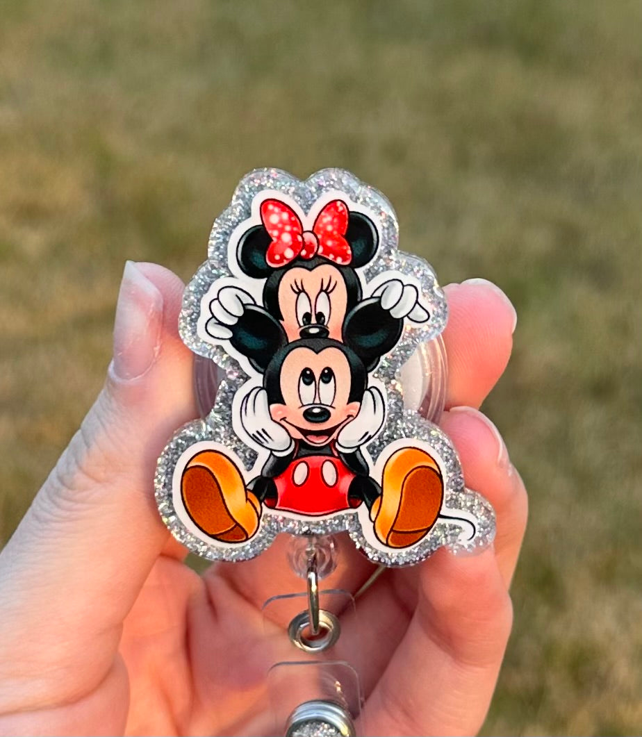 Mickey & Minnie Mouse Retractable Badge Reel