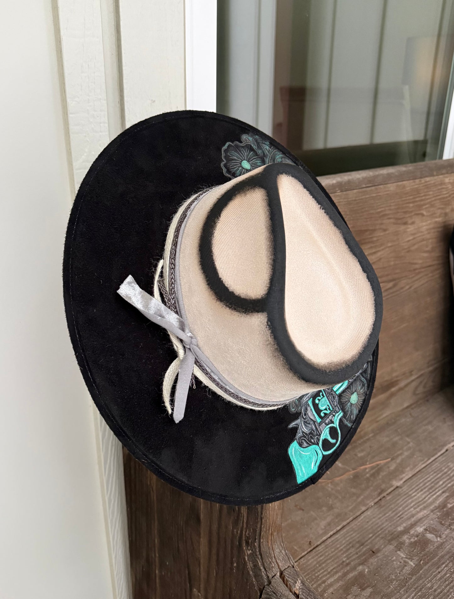 Hand Painted Size MEDIUM Tooled Hat