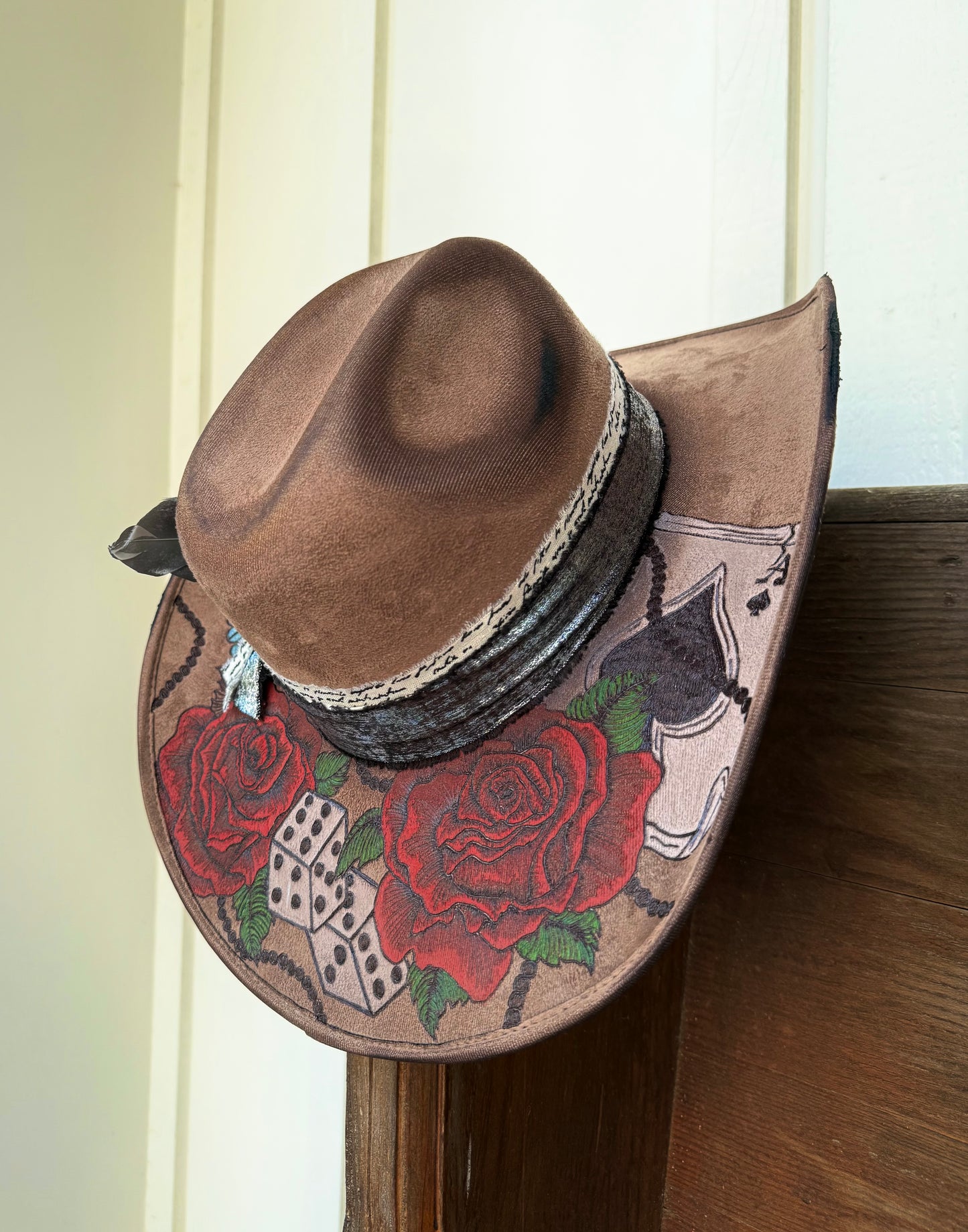 Lucky Rose MEDIUM Burned Hat