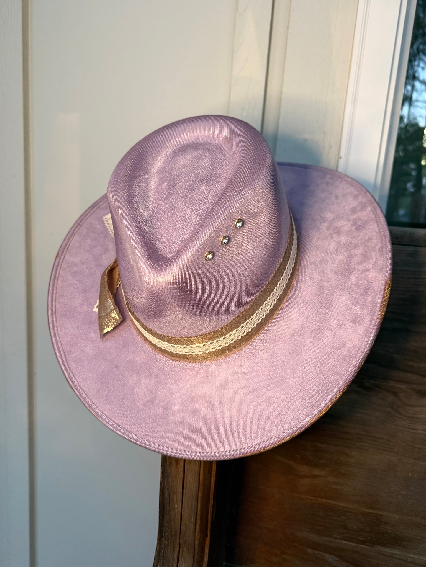 Lavender Tooled MEDIUM Cowgirl Hat