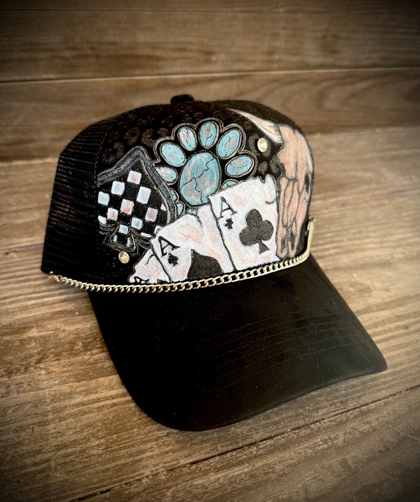 Western Collage Burned Hat