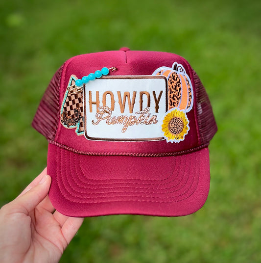 Howdy Pumpkin Trucker Patch Hat