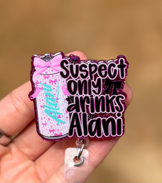 Alanı Glitter Badge Reel