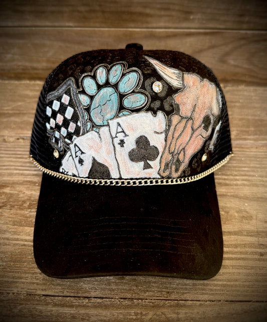 Western Collage Burned Hat
