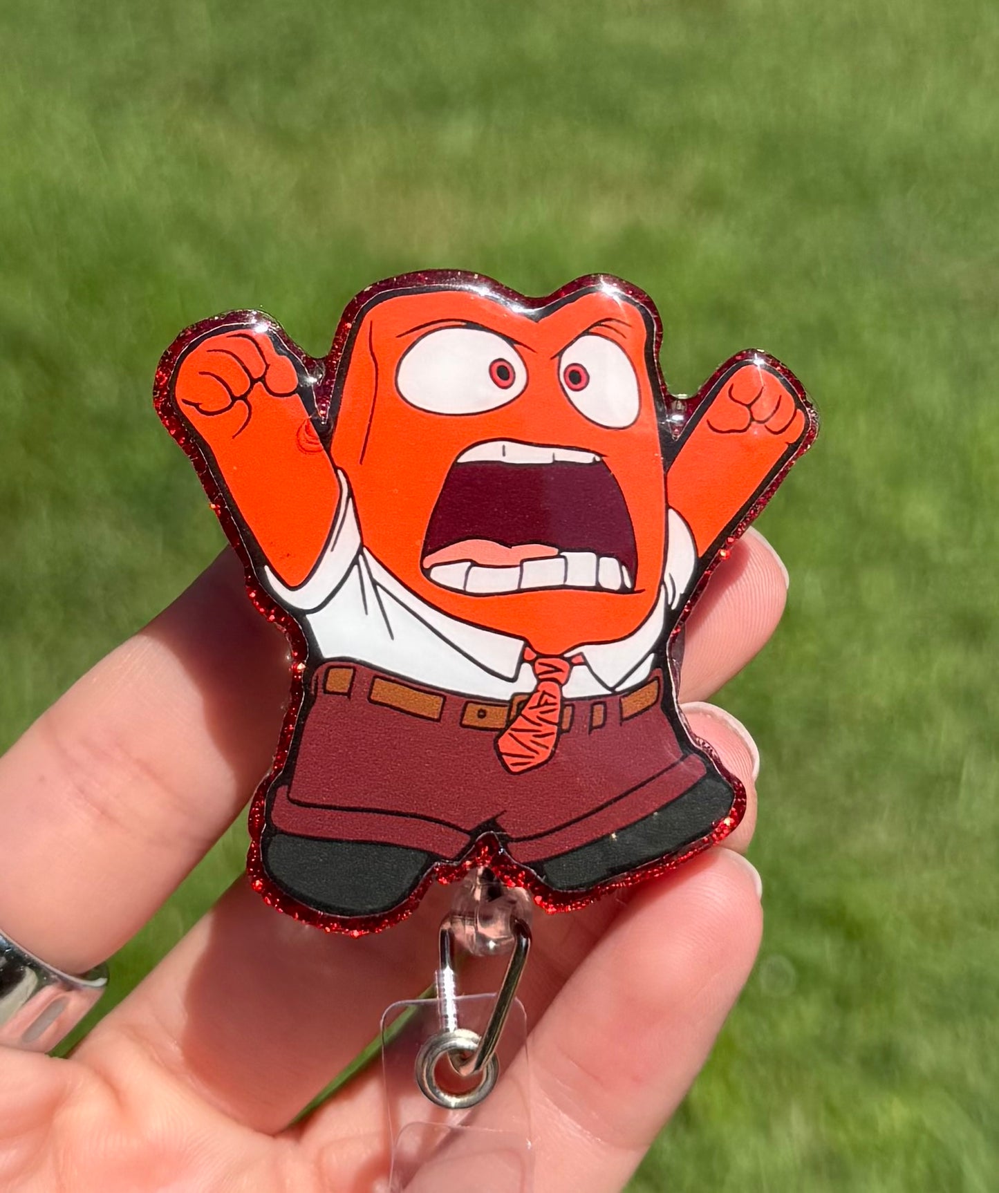 Inside Out Anger Retractable Badge Reel
