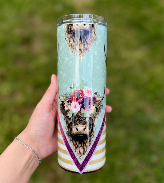 Highland Cow Stainless Steel Tumbler