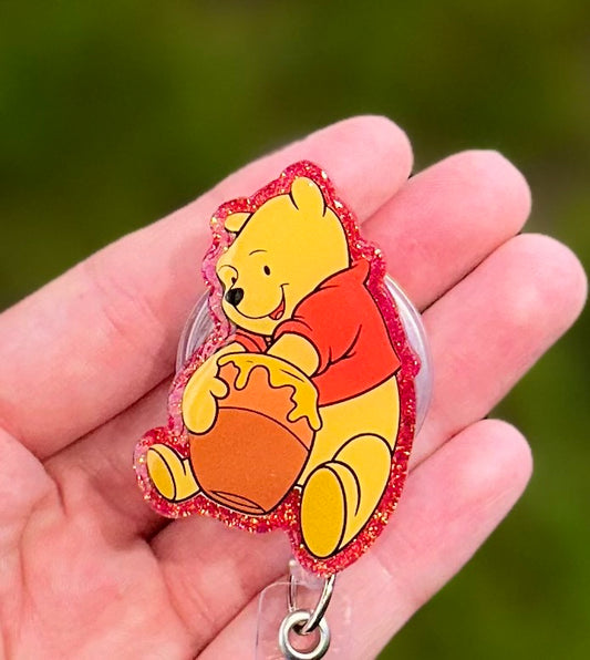 Honey Pooh Bear Retractable Badge Reel