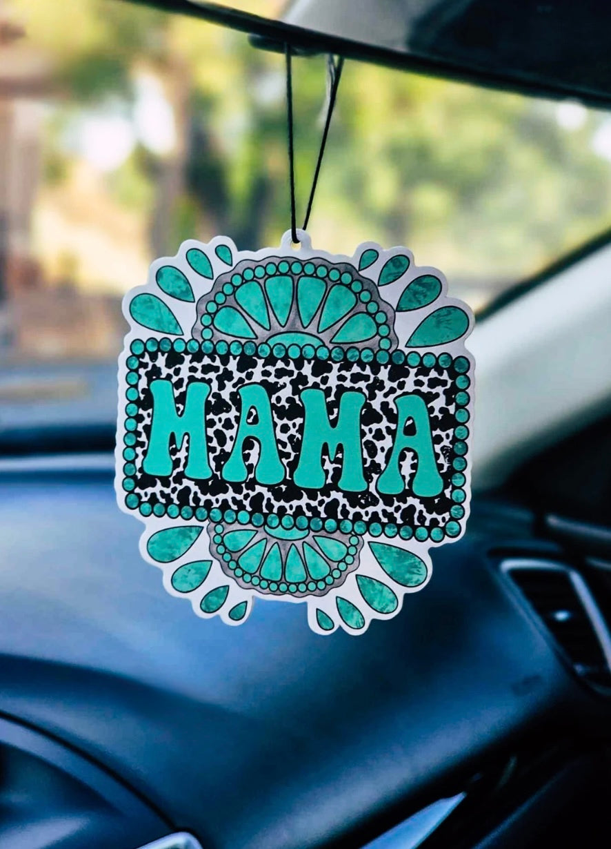 Turquoise Mama Car Air Freshener (Forest Scent)