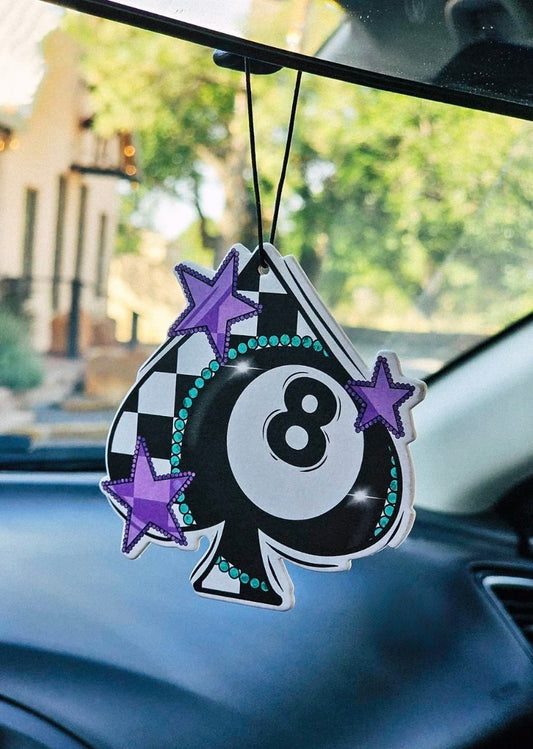 Spade 8 Ball Car Freshener (Peach Scent)