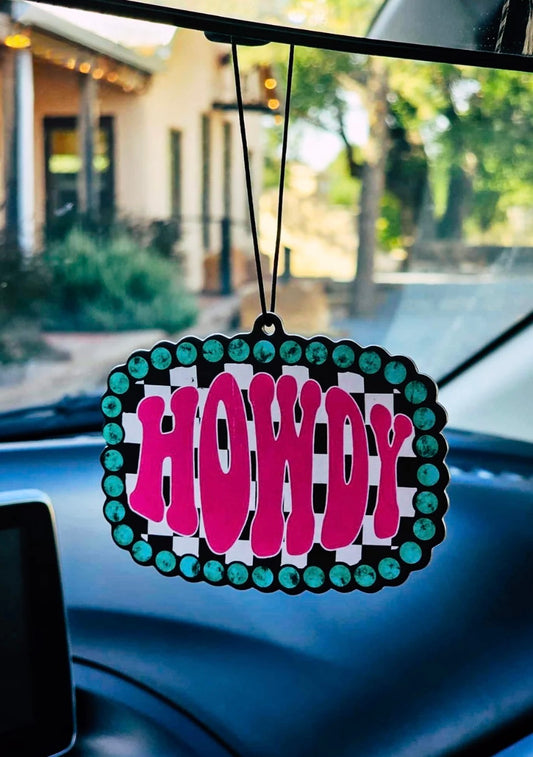 Howdy Car Air Freshener (Pine Scent)