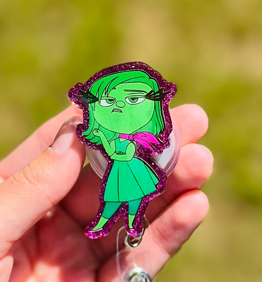 Disgust Inside Out Retractable Badge Reel