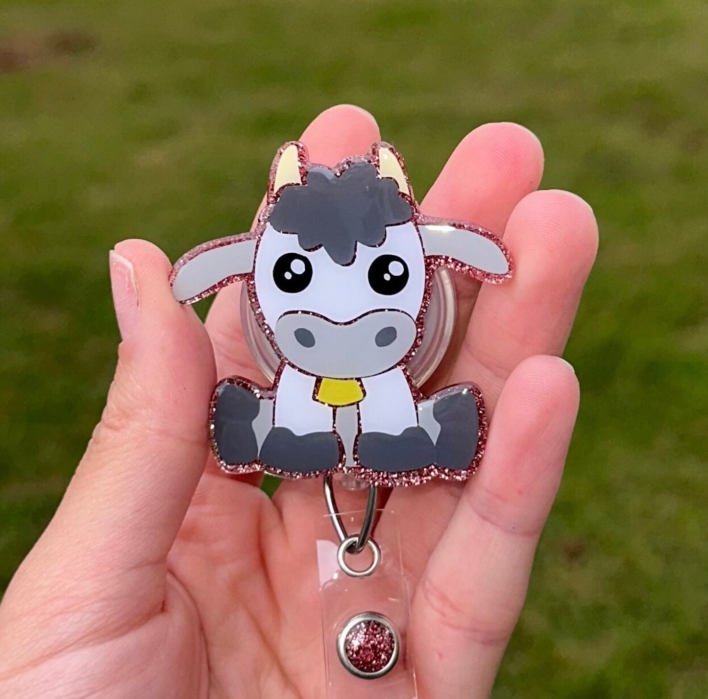 Baby Goat Retractable Badge Reel